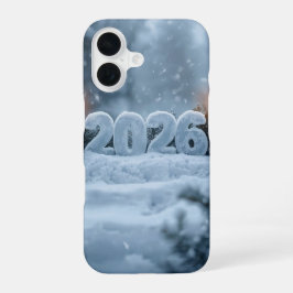 happy new year 2026 frosty calm iPhone 16 hülle