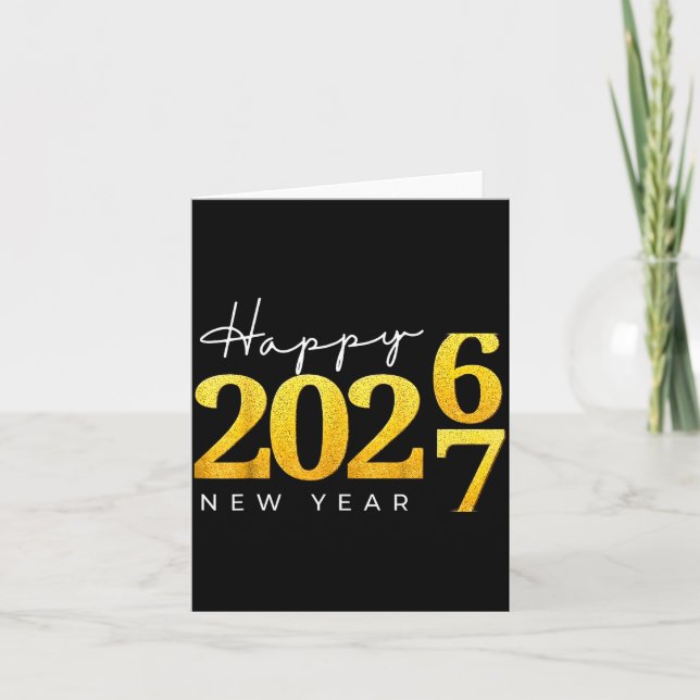 Happy New Year 2026 Funny 67 New Year Countdown Si Karte (Vorderseite)