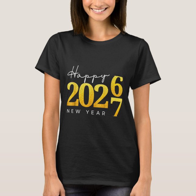 Happy New Year 2026 Funny 67 New Year Countdown Si T-Shirt (Vorderseite)