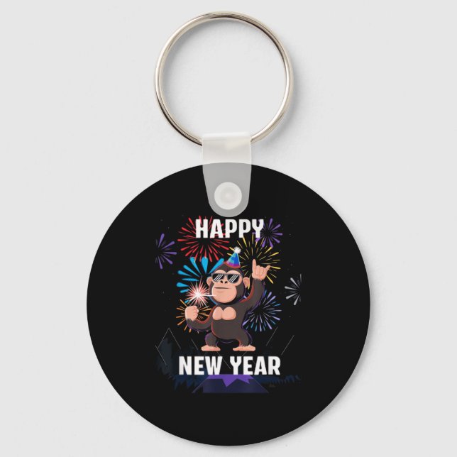 Happy New Year 2026 Funny Kids Bigfoot Lovers Part Schlüsselanhänger (Vorderseite)