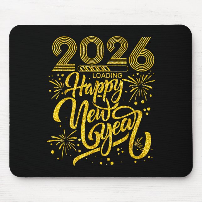 Happy New Year 2026 Funny New Years Eve Party Men  Mousepad (Vorne)