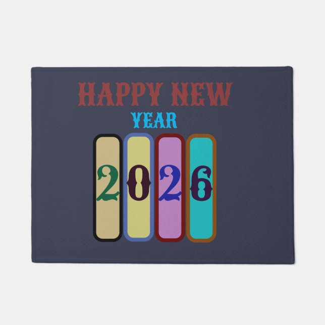 happy new year 2026 fußmatte (Vorderseite)
