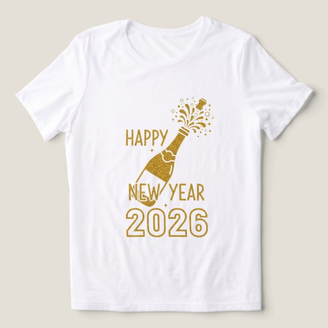 Happy New Year 2026 Glitter Sweatshirts for Women (Design Vorderseite)