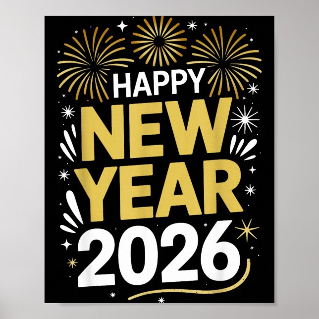 Happy New Year 2026 - New Year's Eve 2026  Poster (Vorne)