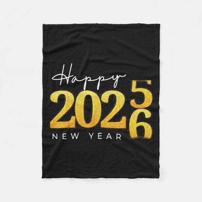Happy New Year 2026 New Year's Eve Countdown Party Fleecedecke (Vorderseite)