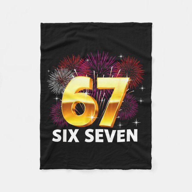 Happy New Year 2026 New Year's Eve Party 67 Six Se Fleecedecke (Vorderseite)
