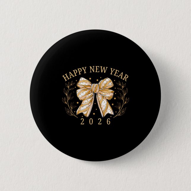 Happy New Year 2026 New Years Eve Party Countdown  Button (Vorderseite)