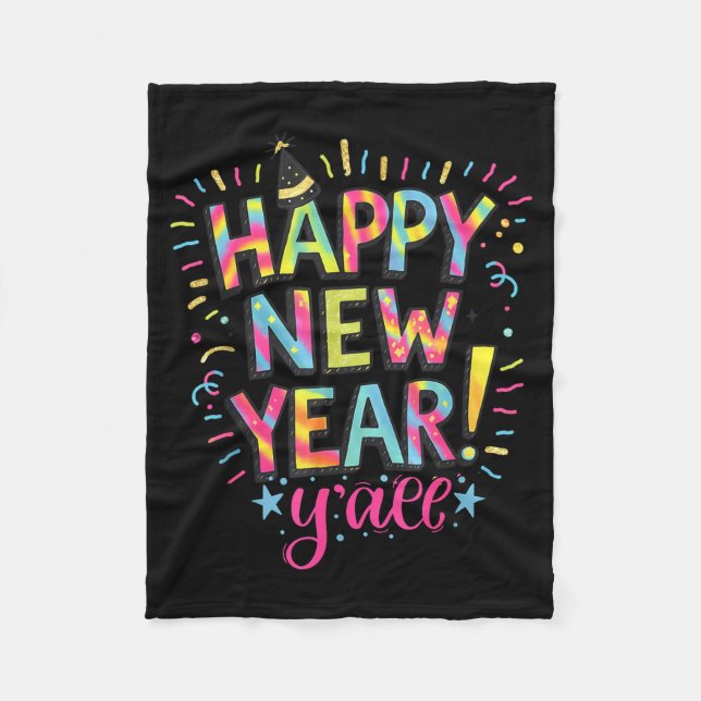 Happy New Year 2026 New Years Eve Party Countdown  Fleecedecke (Vorderseite)