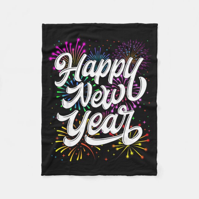 Happy New Year 2026 New Year's Eve Party Countdown Fleecedecke (Vorderseite)