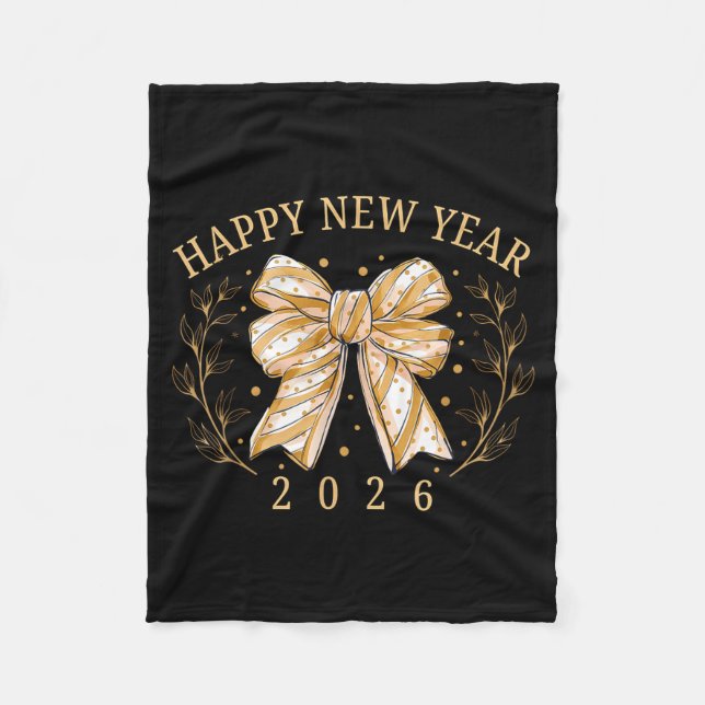 Happy New Year 2026 New Years Eve Party Countdown  Fleecedecke (Vorderseite)