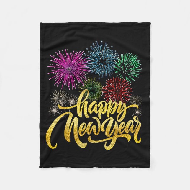 Happy New Year 2026 New Years Eve Party Countdown  Fleecedecke (Vorderseite)