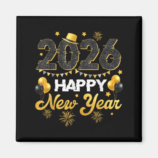 Happy New Year 2026 New Year's Eve Party Countdown Magnet (Vorne)