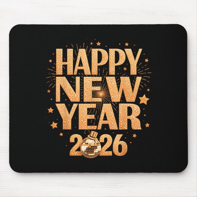 Happy New Year 2026 New Years Eve Party Countdown  Mousepad (Vorne)