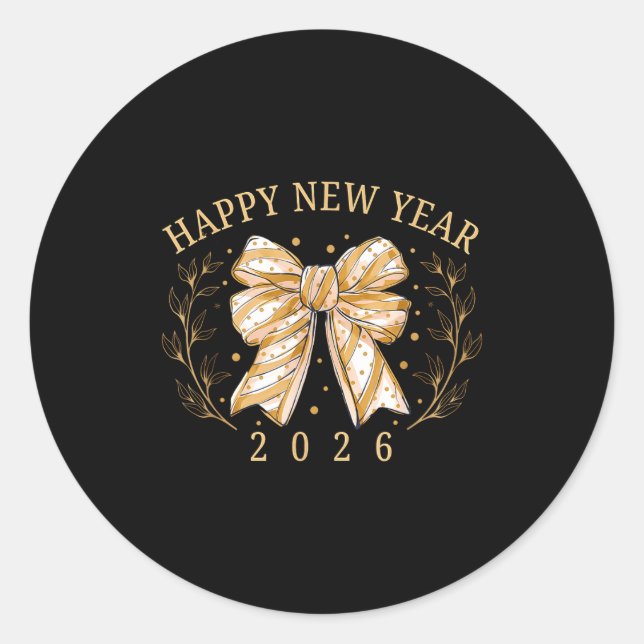 Happy New Year 2026 New Years Eve Party Countdown  Runder Aufkleber (Vorderseite)