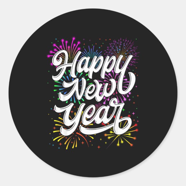Happy New Year 2026 New Year's Eve Party Countdown Runder Aufkleber (Vorderseite)
