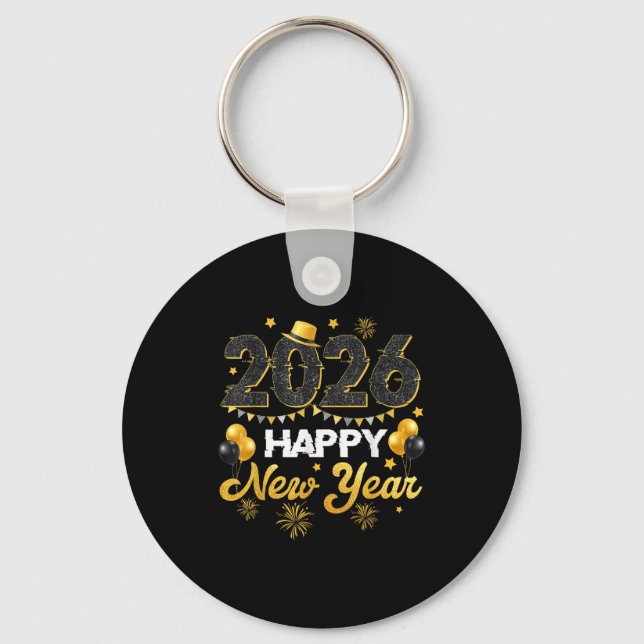 Happy New Year 2026 New Year's Eve Party Countdown Schlüsselanhänger (Vorderseite)