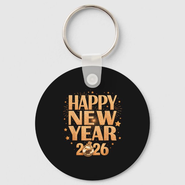 Happy New Year 2026 New Years Eve Party Countdown  Schlüsselanhänger (Vorderseite)