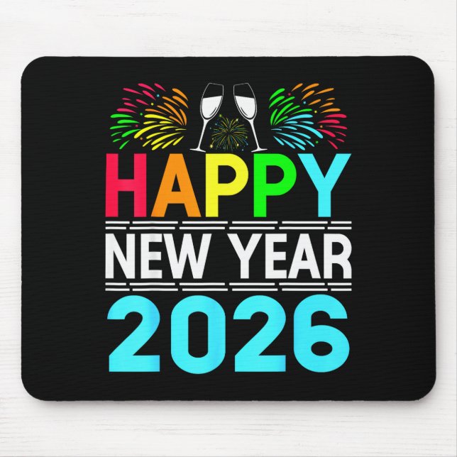 Happy New Year 2026 Nye Party - Funny New Years Ev Mousepad (Vorne)
