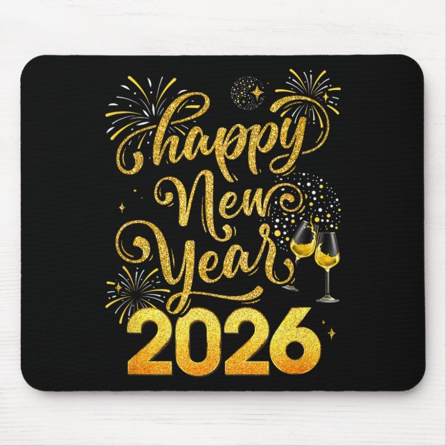 Happy New Year 2026 Party New Years Eve Holiday  Mousepad (Vorne)