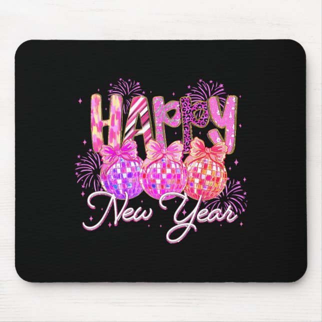 Happy New Year 2026 Preppy New Years Nk Coquette B Mousepad (Vorne)