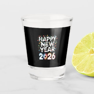 Happy New Year 2026 Schnapsglas