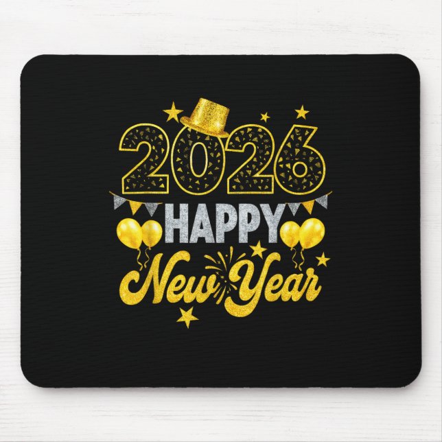 Happy New Year 2026 Silvester Party Mousepad (Vorne)