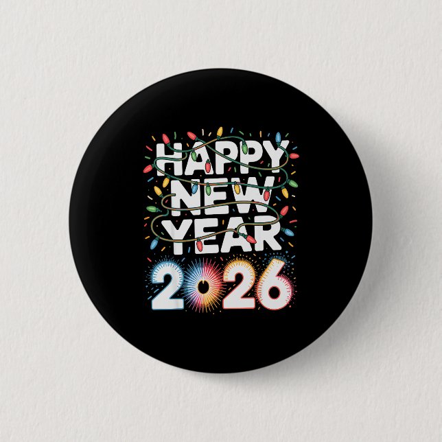 Happy New Year 2026 Sparkle Shirt For Women  Button (Vorderseite)