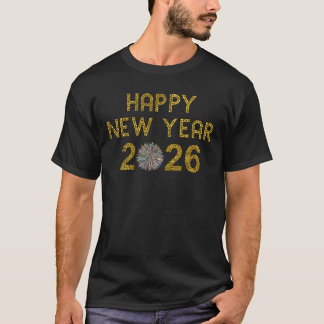 Happy New Year 2026 T-Shirt (Vorderseite)
