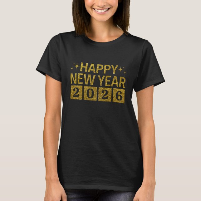 Happy New Year 2026 T-Shirt (Vorderseite)