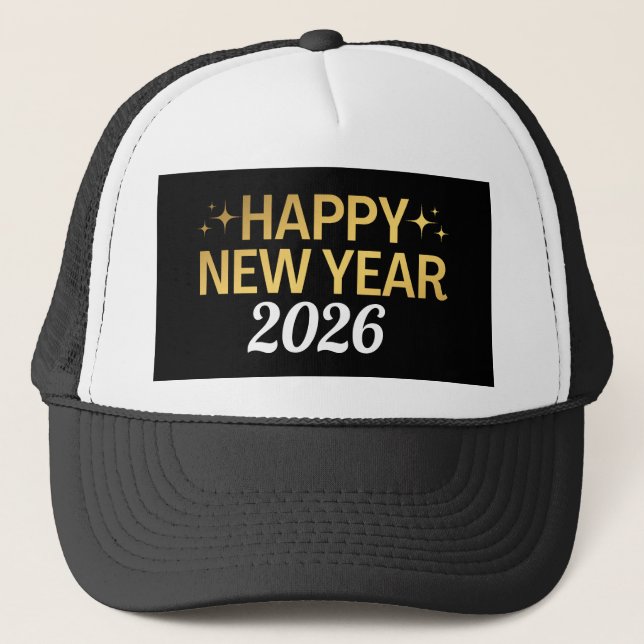 Happy New Year 2026 Truckerkappe (Vorderseite)