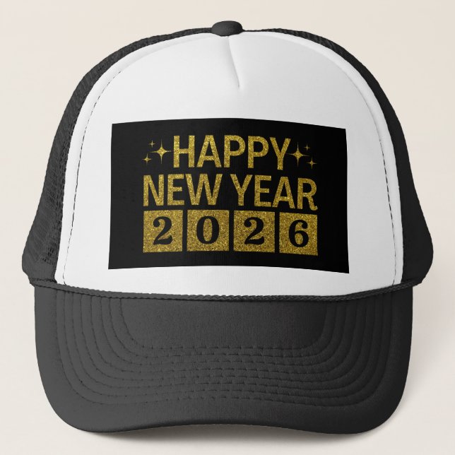Happy New Year 2026 Truckerkappe (Vorderseite)