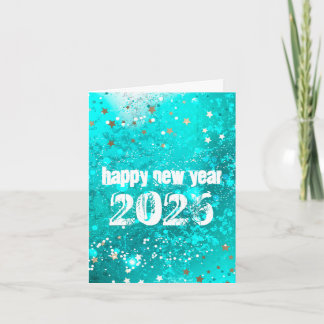 Happy New year 2026 turquoise invitation
