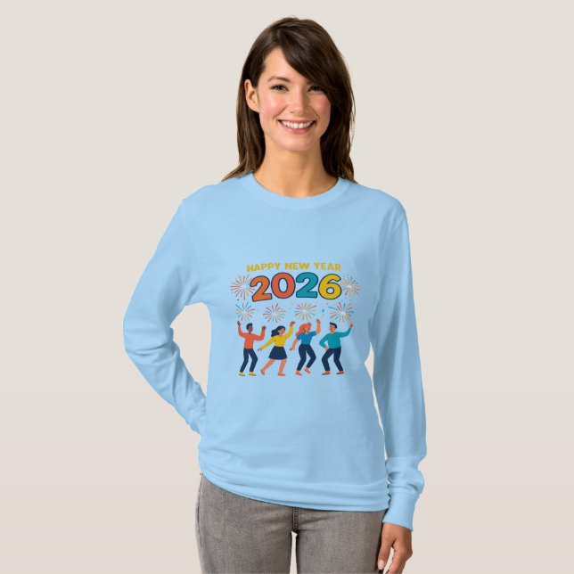 Happy New Year 2026 Women’s Holiday Gift T-Shirt (Vorne ganz)