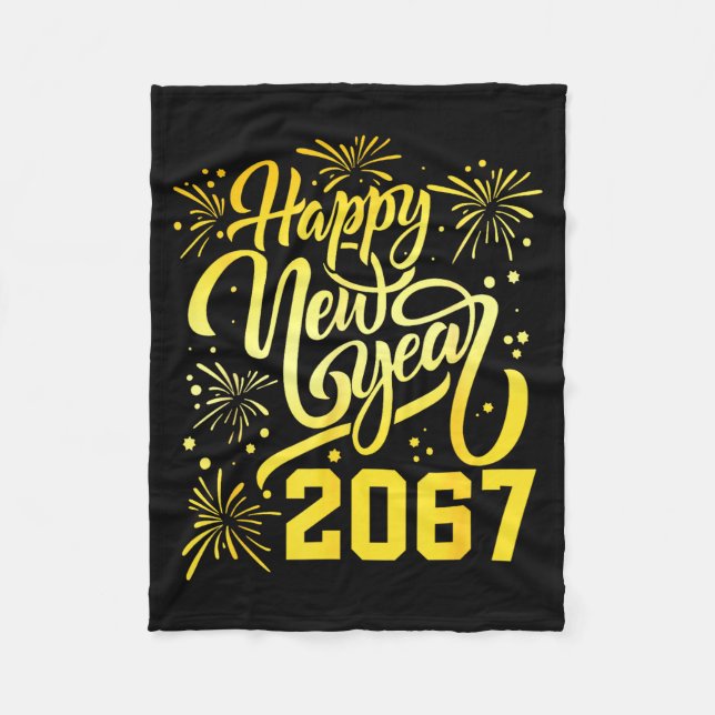 Happy New Year 2067 Funny 67 Six Seven Meme New Ye Fleecedecke (Vorderseite)