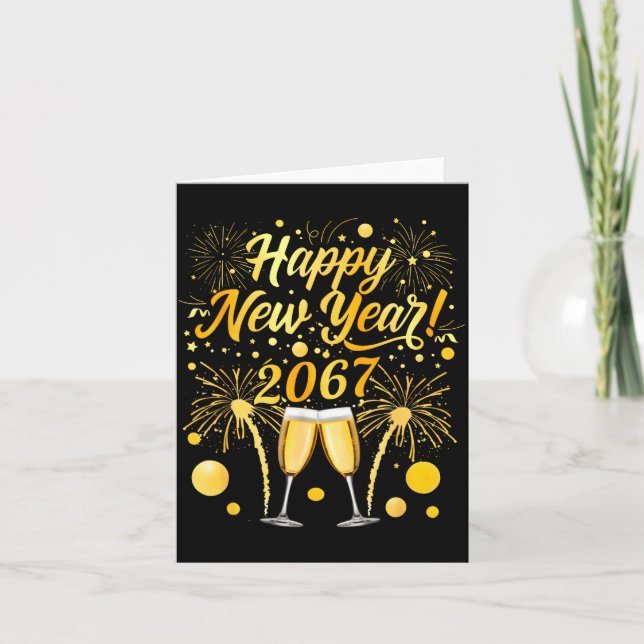 Happy New Year 2067 Funny 67 Six Seven Meme New Ye Karte (Vorderseite)