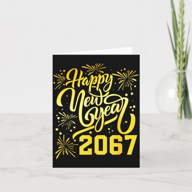 Happy New Year 2067 Funny 67 Six Seven Meme New Ye Karte (Vorderseite)