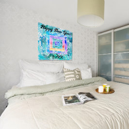 Happy New Year 20XX Abstrakt Marble Glossy Poster