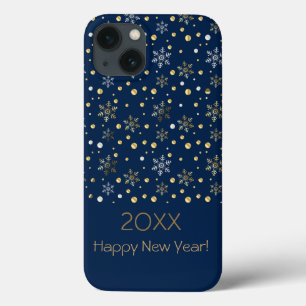 Happy New Year 20XX & Gold Weihnachtsschneeflocken Case-Mate iPhone Hülle