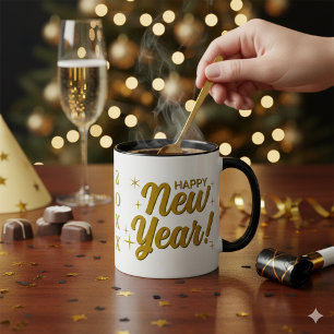 Happy New Year 20XX Große Combo-Tasse mit 11 oz Tasse
