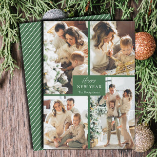 Happy New Year 4 Foto Collage Feiertagskarte