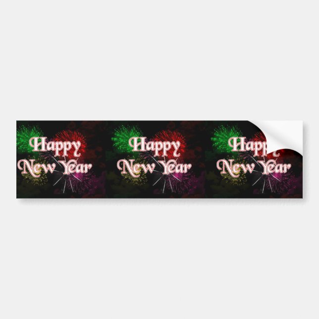 Happy New Year Autoaufkleber (Vorne)
