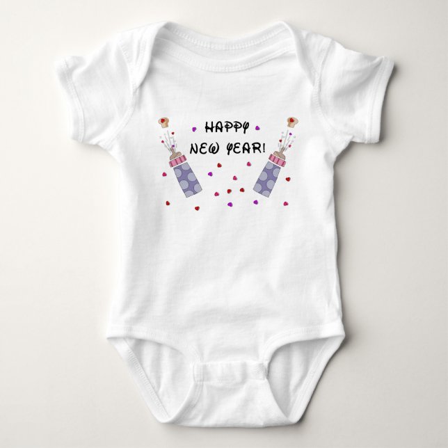 Happy New Year Baby Strampler (Vorderseite)