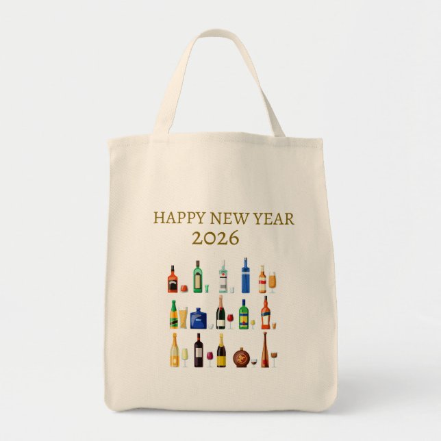 Happy New Year  Bag Tragetasche (Vorne)