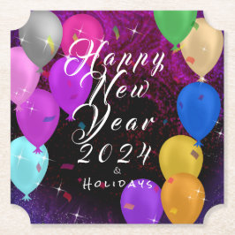 Happy New Year Balloon Untersetzer