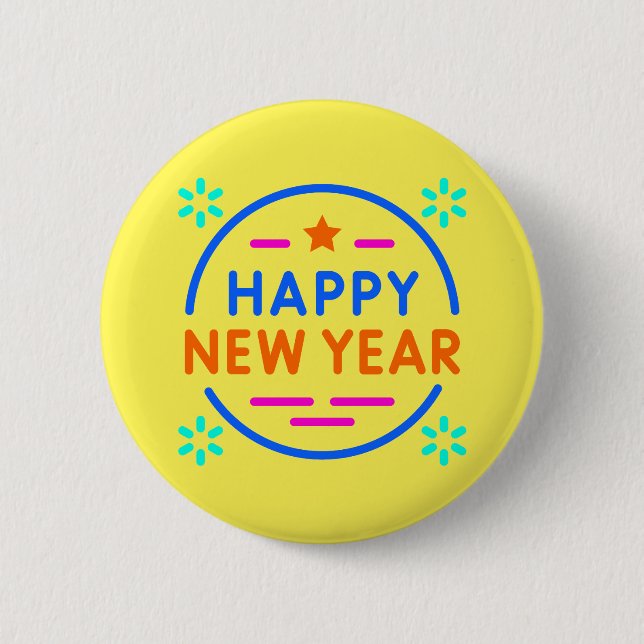 "Happy New Year" Button (Vorderseite)