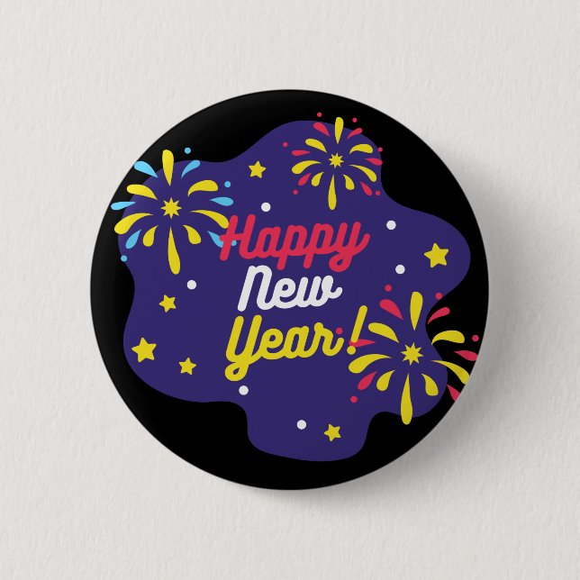 Happy New Year Button (Vorderseite)