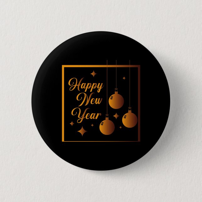 Happy New Year Button (Vorderseite)