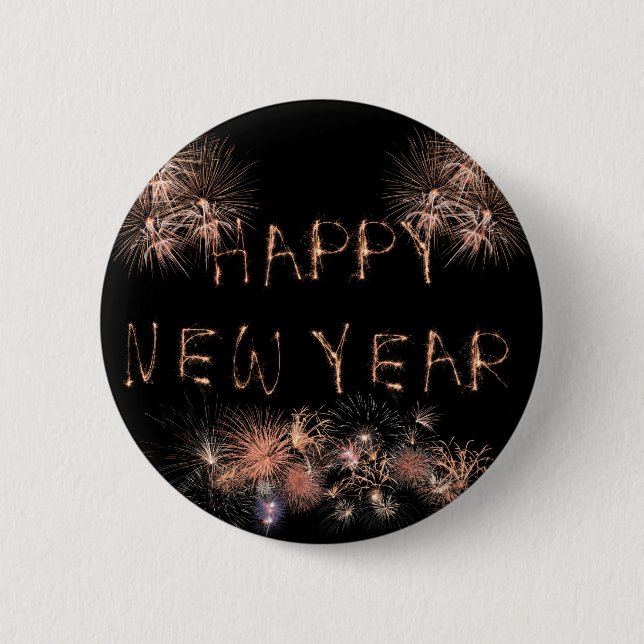 Happy New Year Button (Vorderseite)