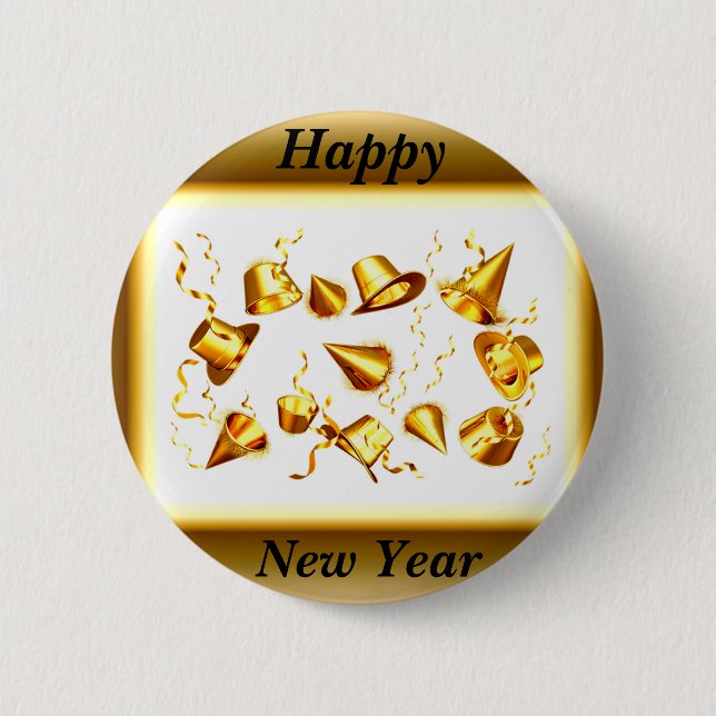 Happy New Year_ Button (Vorderseite)