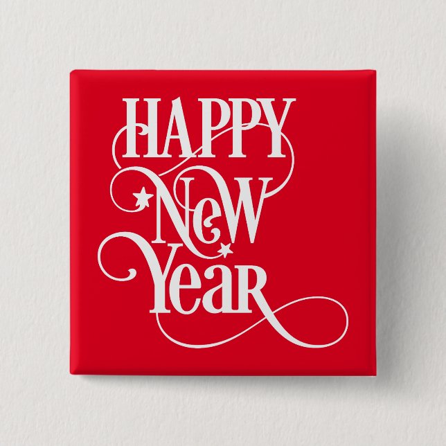 Happy New Year Button (Vorderseite)
